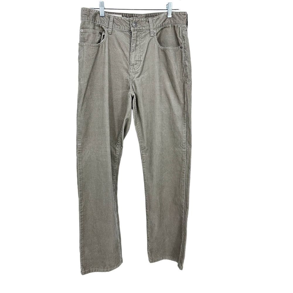 Merona‎ Men's SZ 32x32 Medium Wale Corduroy Straight Leg Relaxed Pants Taupe